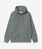 CARHARTT WIP HOODED CHASE SWEATSHIRT I033661 VELVET GREEN - Shoelosophy