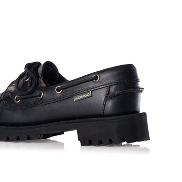 SEBAGO CAMPSIDES RANGER WAXY 여성 7002IR0 총 블랙 여성 모카신 야외 - 신발염증