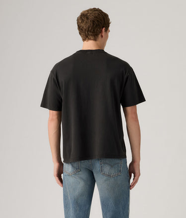 LEVI'S CROPPED T-SHIRT GARMENT DYED 0049F-0004 JET BLACK GARMENT DYED - Shoelosophy