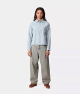 CARHARTT WIP 여성 TOLAND 셔츠 LS I035132 BLUE FOG 시어서커 - Shoelosophy
