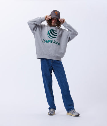 P.A.M. WORLD CREW NECK SWEATSHIRT GRAU MARLE - Shoelosophy