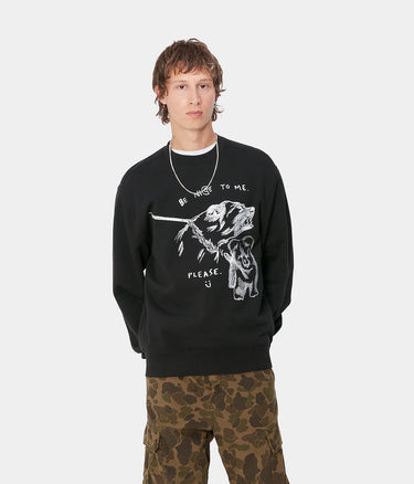 PEPE TIRELLI X CARHARTT WIP PEPE BE NICE SWEATSHIRT I033933 SCHWARZ - Shoelosophy