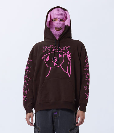 PIG BABY HOODED SWEATSHIRT DIRT - Shoelosophy