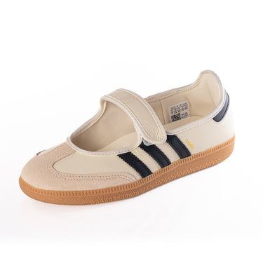 ADIDAS WOMENS SAMBA JANE JR7338 CREAM WHITE BLACK - Shoelosophy