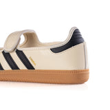 ADIDAS WOMENS SAMBA JANE JR7338 CREAM WHITE BLACK - Shoelosophy
