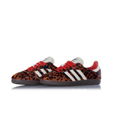 ADIDAS WOMENS SAMBA OG JI2734 DARK BROWN OFF WHITE LEOPARD PRINT - Shoelosophy