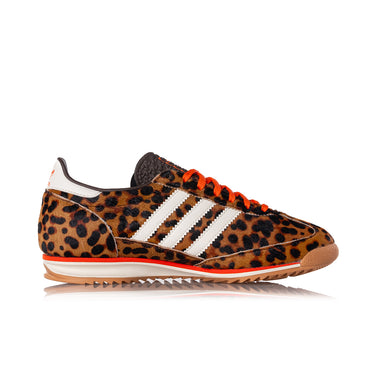 ADIDAS WOMENS SL 72 OG JI0189 DUNKELBRAUN OFF WHITE LEOPARD PRINT - Shoelosophy