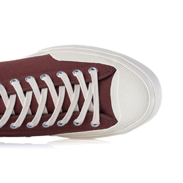 SUPERGA ARTIFACT 2432 WORKS LOW CUT COTTON CANVAS BRAUN OFF WHITE - Shoelosophy
