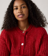 LEVI'S WOMENS LUNA SHELL BUTTON CARDIGAN 0038F-0004 RHYTHMIC RED - Shoelosophy