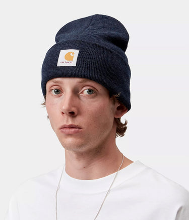 CARHARTT WIP ACRYLIC WATCH HAT I020175 DARK NAVY HEATHER - Shoelosophy