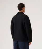 UNIVERSAL WORKS FIELD JACKET 00017 WOOL FLEECE BLACK - Shoelosophy