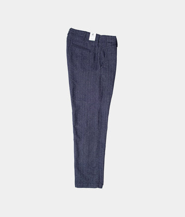 CHESAPEAKE'S WOOL HBT OFFICER CHINO INDIGO HERRINGBONE - Shoelosophy
