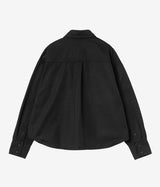 CARHARTT WIP WOMENS KELLY SHIRT JACKET I036320 BLACK RINSED - Shoelosophy