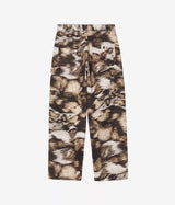 CARHARTT WIP 여성 BRANDON 싱글 니 팬츠 I034880 WILD DOG 프린트 스톤 워시드 - Shoelosophy