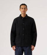 UNIVERSAL WORKS FIELD JACKET 00017 WOOL FLEECE BLACK - Shoelosophy