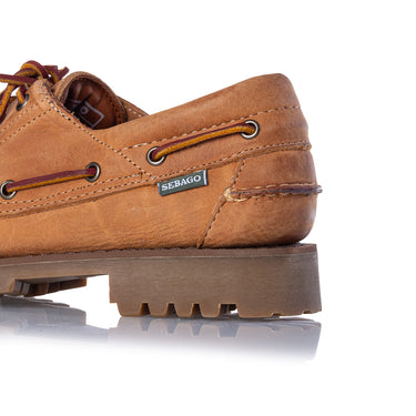 SEBAGO CAMPSIDES ACADIA CRAZY HORSE 73121KW BRAUN TAN OUTDOOR MOKASIN - Shoelosophy
