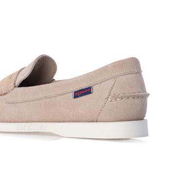 SEBAGO DOCKSIDES DAN BOAT FLESH OUT BEIGE CAMEL LOAFER HERREN WILDLEDER - Shoelosophy