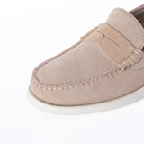 SEBAGO DOCKSIDES DAN BOAT FLESH OUT BEIGE CAMEL LOAFER HERREN WILDLEDER - Shoelosophy