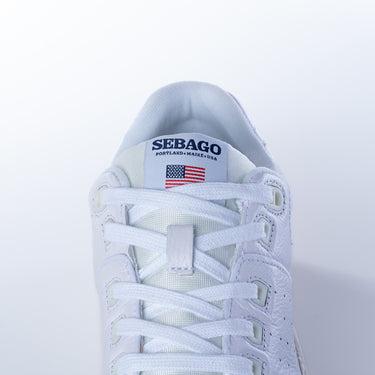 SEBAGO DOCKSIDES HURRICANE OG WEISSES GETROMMTES LEDER - Shoelosophy
