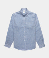 SEBAGO OSBORN SHIRT 721222W BLUE CELESTE CAMICIA LINO UOMO - Shoelosophy