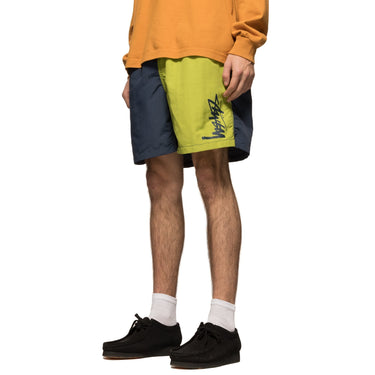 STUSSY PANEL WATER SHORT 113121 NAVY GREEN HERREN BADEANZUG - Shoelosophy