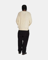 STUSSY PATCHWORK SWEATER 117158 NATURAL - Shoelosophy