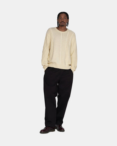 STUSSY PATCHWORK SWEATER 117158 NATURAL - Shoelosophy