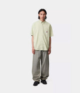 CARHARTT WIP LANDON PANT I035820 BLUE LEATHER GARMENT DYED - Shoelosophy