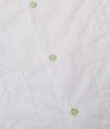UNIVERSAL WORKS DWIGHT OVERSHIRT 34169 POPLIN WHITE - Shoelosophy