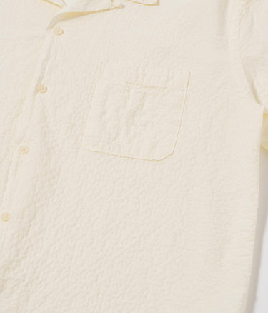 UNIVERSAL WORKS ROAD SHIRT 34559 ARTEN SEERSUCKER ECRU - Shoelosophy