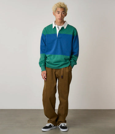 GRAMICCI LANGDON RUGBY SHIRT G5FM-J141 CERULEAN EMERALD - Shoelosophy