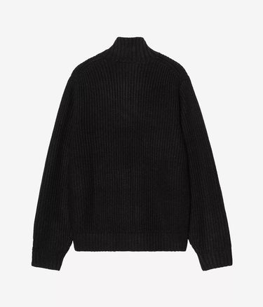 CARHARTT WIP DETROIT HALF ZIP SWEATER I035398 BLACK - Shoelosophy