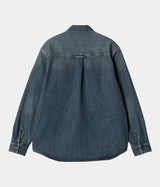 CARHARTT WIP LINCOLN CHEMISE I034735 BLEU USÉ LAVAGE - Shoelosophy