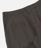 UNIVERSAL WORKS DUTCH PANT P34028 TROPICAL SUITING BROWN MARL - Shoelosophy