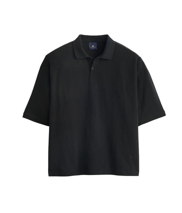 LEVI'S BLUE TAB CROPPED POLO 004TK-0001 JET BLACK - Shoelosophy