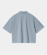 CARHARTT WIP WOMENS SCRIPT POLO TS I034553 FROSTED BLUE - Shoelosophy