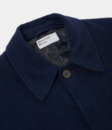 UNIVERSAL WORKS ACCOUNT COAT 31104 NAVY MEN'S LOOSE FIT COAT - Shoelosophy