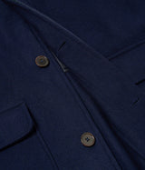 UNIVERSAL WORKS ACCOUNT COAT 31104 NAVY MEN'S LOOSE FIT COAT - Shoelosophy