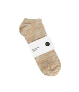 UNIVERSAL WORKS ANKLE SLUB SOCKS DARK SAND - Shoelosophy