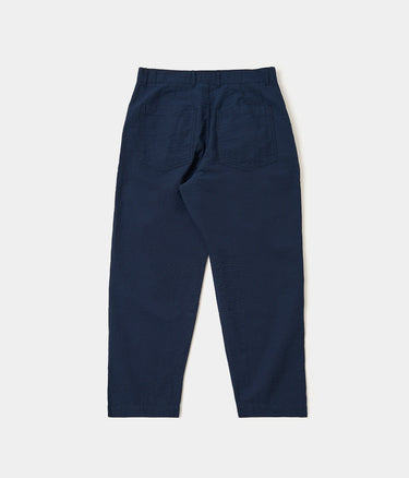 UNIVERSAL WORKS DUKE PANT 34626 DERBY STRIPE SEERSUCKER NAVY - Shoelosophy