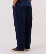 UNIVERSAL WORKS DUKE PANT 34626 DERBY STRIPE SEERSUCKER NAVY - Shoelosophy
