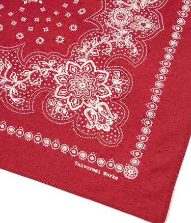UNIVERSAL WORKS HALSCHIEF CLASSIC BANDANA 00159 ROT - Shoelosophy