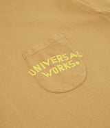 UNIVERSAL WORKS PRINT POCKET TEE BIO-JERSEY CUMIN - Shoelosophy