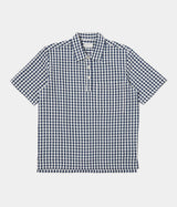 UNIVERSAL WORKS PULL SS CHEMISE GINGHAM SEERSUCKER - Shoelosophy