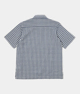 UNIVERSAL WORKS PULL SS CHEMISE GINGHAM SEERSUCKER - Shoelosophy