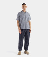 UNIVERSAL WORKS PULL SS CHEMISE GINGHAM SEERSUCKER - Shoelosophy