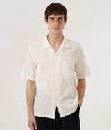 UNIVERSAL WORKS ROAD SHIRT 34559 ARTEN SEERSUCKER ECRU - Shoelosophy