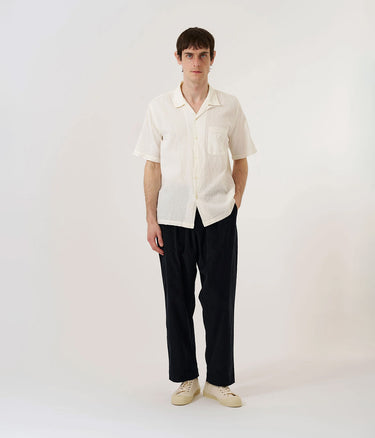 UNIVERSAL WORKS ROAD SHIRT 34559 ARTEN SEERSUCKER ECRU - Shoelosophy