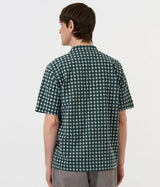 UNIVERSAL WORKS ROAD SHIRT 34658 GRÜN WEISS - Shoelosophy