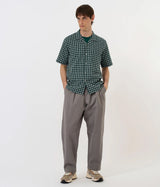 UNIVERSAL WORKS ROAD SHIRT 34658 GRÜN WEISS - Shoelosophy